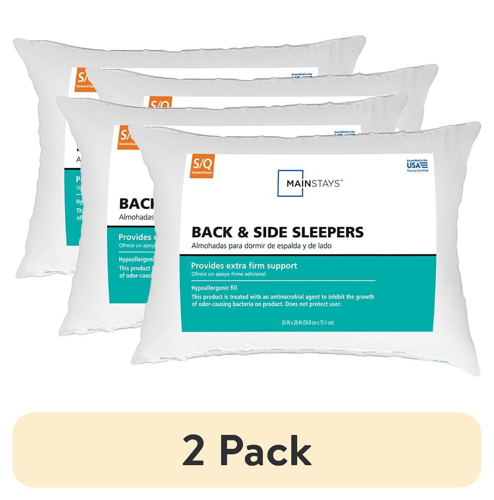Hotel Collection (2 pack) Back & Side Sleeper Bed Pillow, Standard/Queen - Extra Firm Support (4 Pack) - Ergonomic Memory Foam Pillow for Neck Pain Support - Default Title