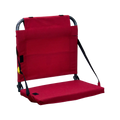 Secure-Hook BleacherBack - Choice 696 - Ergonomic Portable Stadium Seat for Sports Events - Red