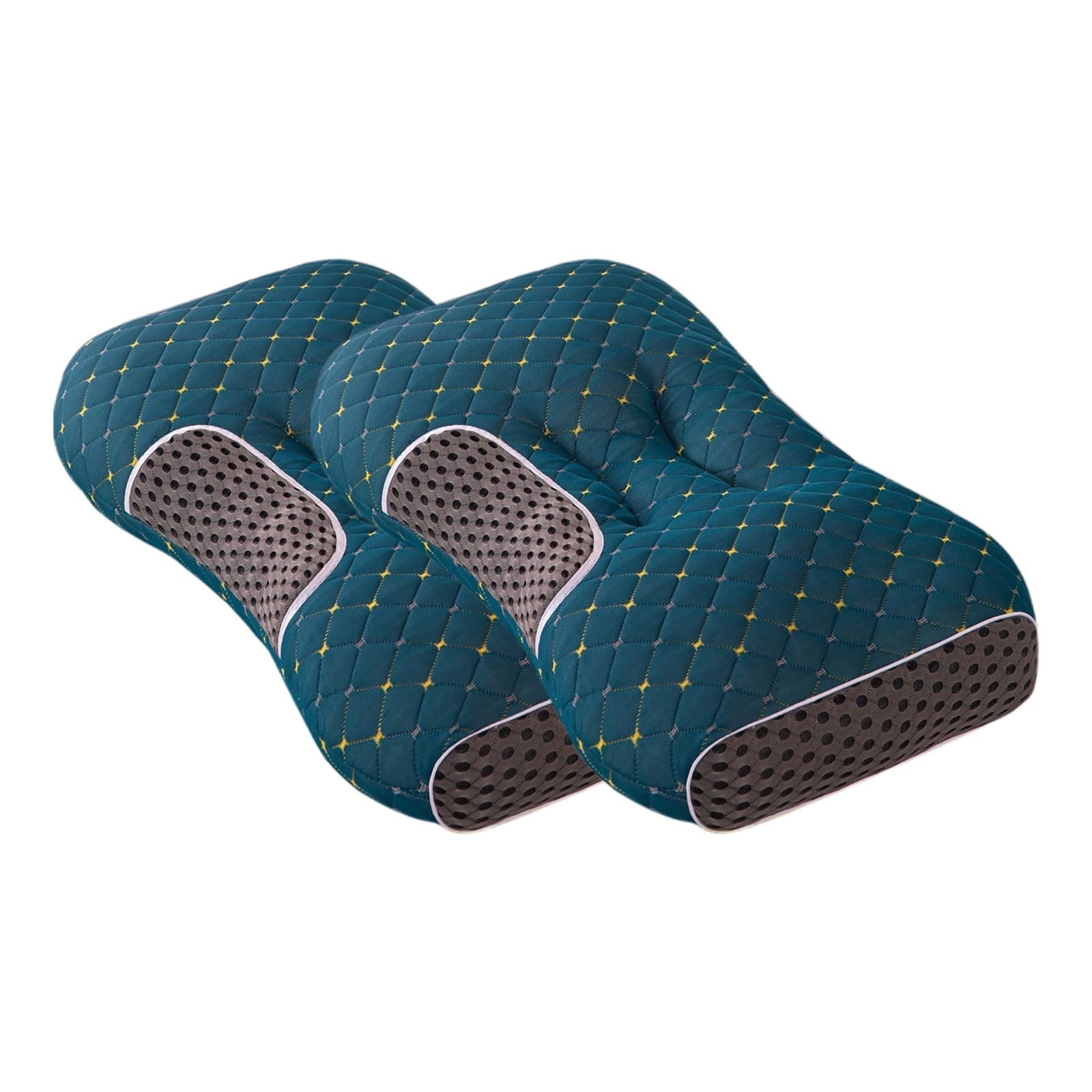 Fluffy Shredded 2-Pack Orthopedic Cervical Pillows For Deep Sleep Support - Non-Collapsing Memory Foam Pillow With Neck Pain Relief, ... - Ergonomic Memory Foam Pillow for Neck Pain Support Detail