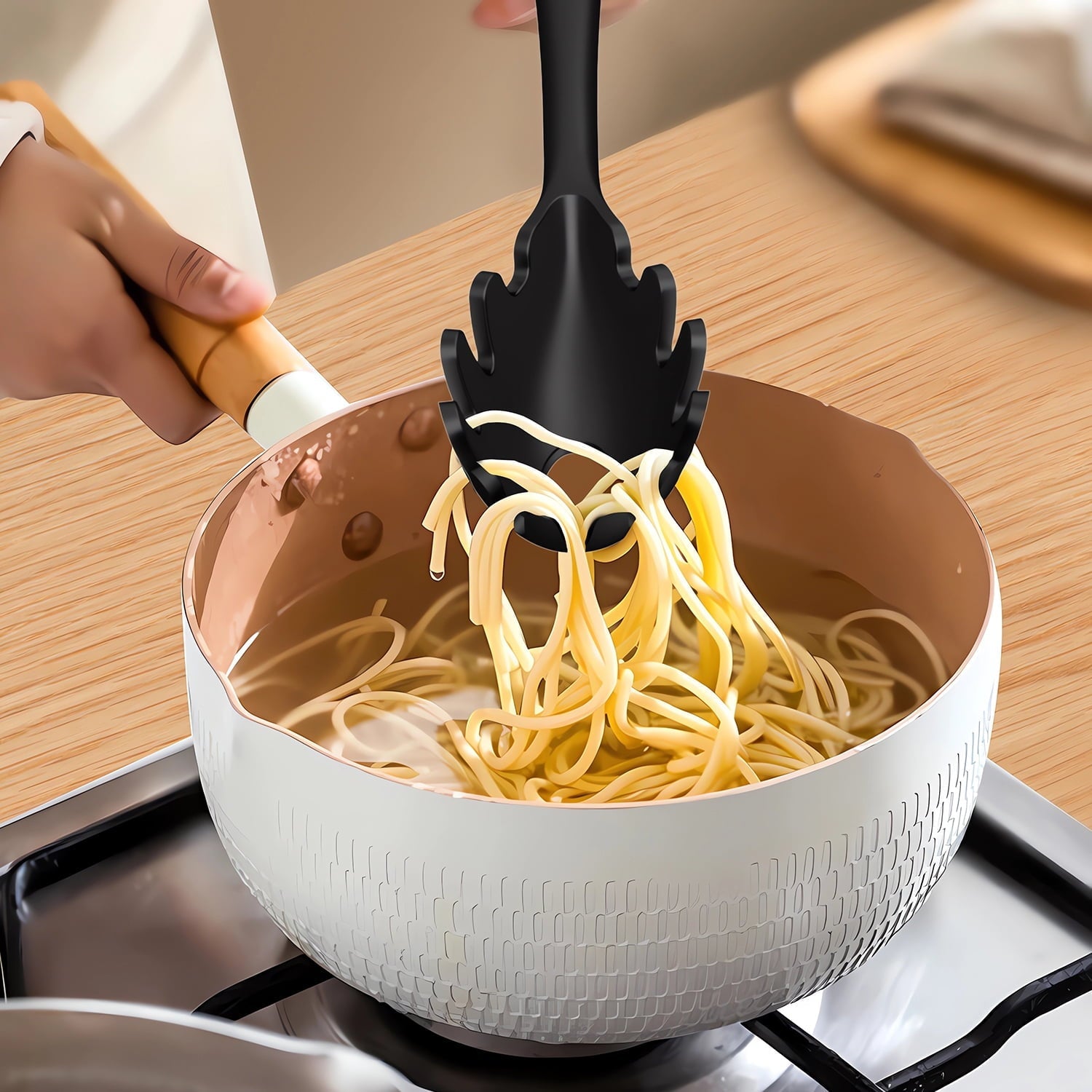 Professional Grade Silicone Cooking Utensils Set - 446°F Heat Resistant Kitchen Utensils,Turner Tongs,Spatula,Spoon,Brush,Whisk,Ki... - High-Precision Culinary Tool for Baking & Cooking Detail