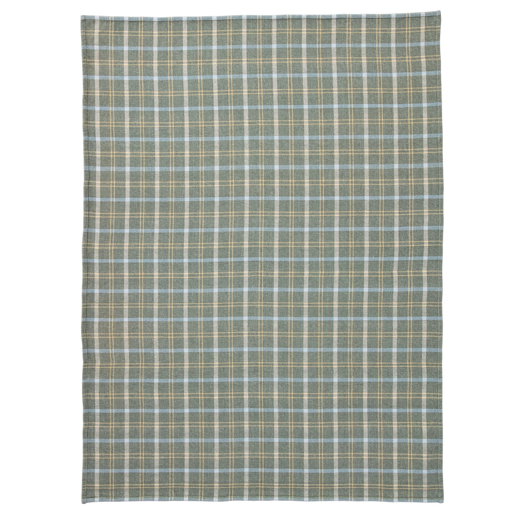 Decorative Knitted Woven Chenille Plaid Throw Blanket, Green River , 50x72 Inches - Cozy Fleece Throw Blanket for Couch & Bed Detail