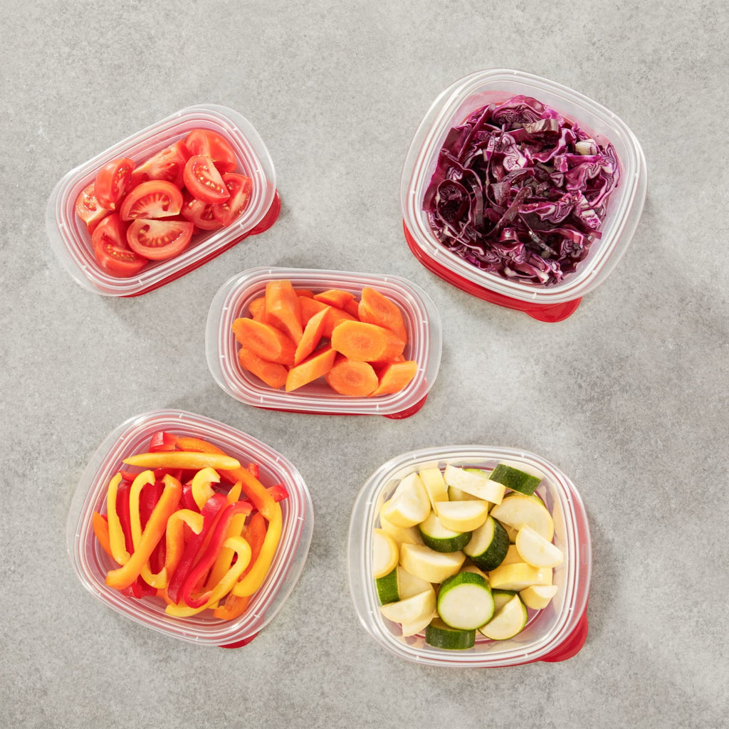 Deliciously Squishy Square Food Storage Containers, Ruby Red, 10 pack - Fun Food Fidget Cookie Squishable Toy Detail