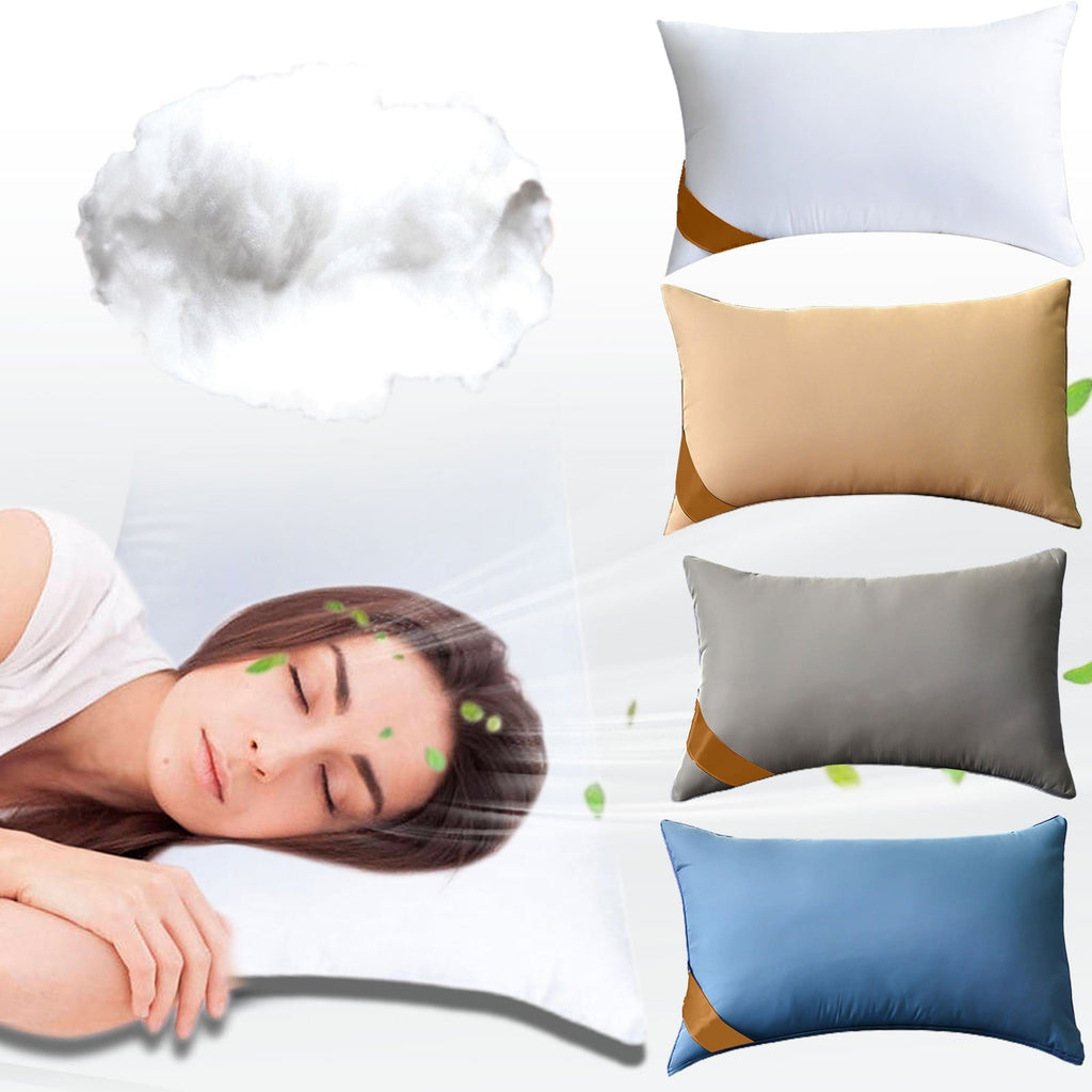 Fluffy Shredded Pillows Set of 2 - White Pillows 2 Pack Hotel Quality Bed Pillows for Sleeping Soft and Supportive Pillows for Side, ... - Hotel Quality Plush Sleeping Pillows Detail