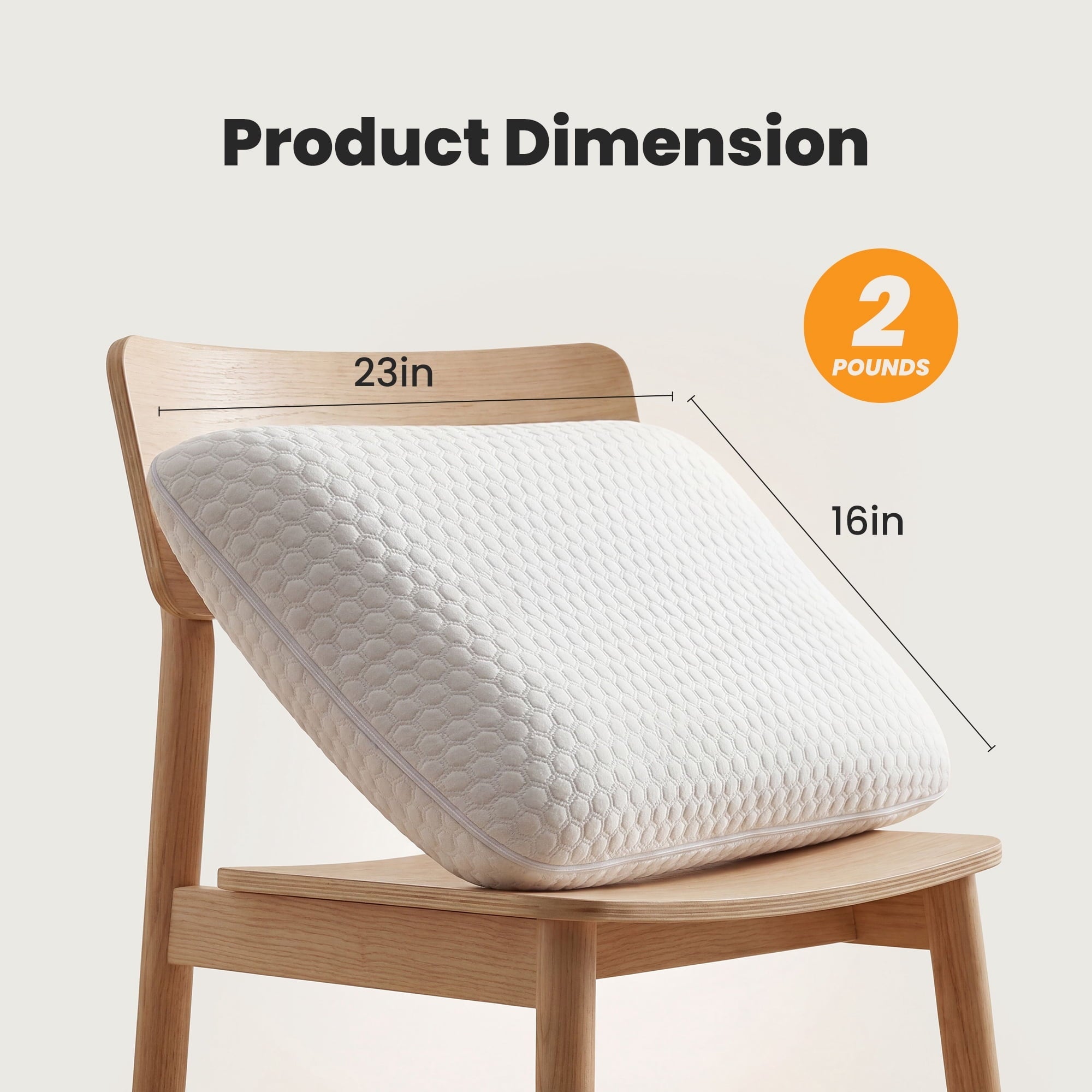 Orthopedic Support Memory Foam Pillow for Sleeping, Gel Cooling Bed Pillow with Breathable Mesh and Washable Cover for Back and Side Sle... - Hotel Quality Plush Sleeping Pillows Detail