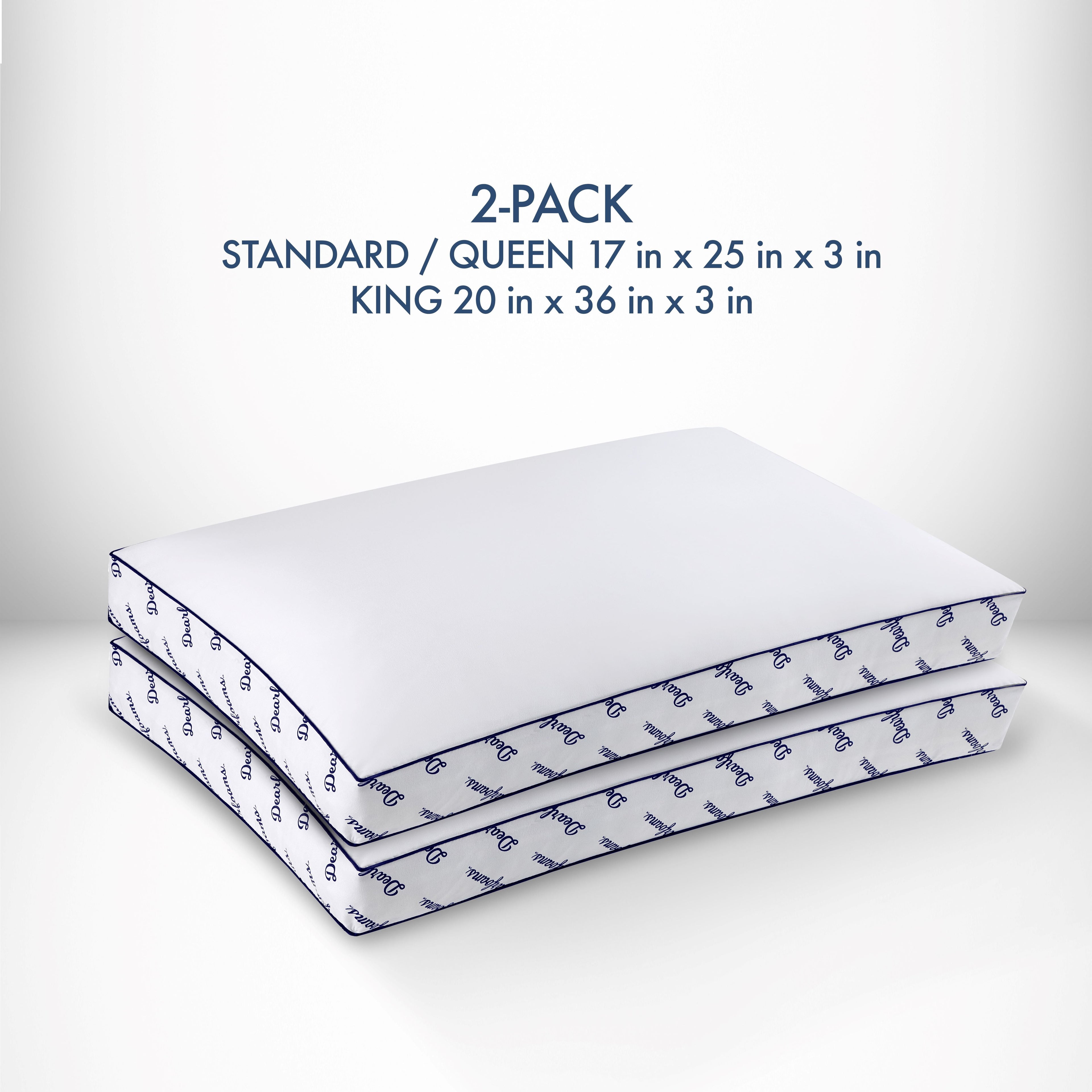 Orthopedic Support Cozy Gusseted Bed Pillow Standard, White - Decorative Throw Pillow Cushion for Sofa & Bed Detail