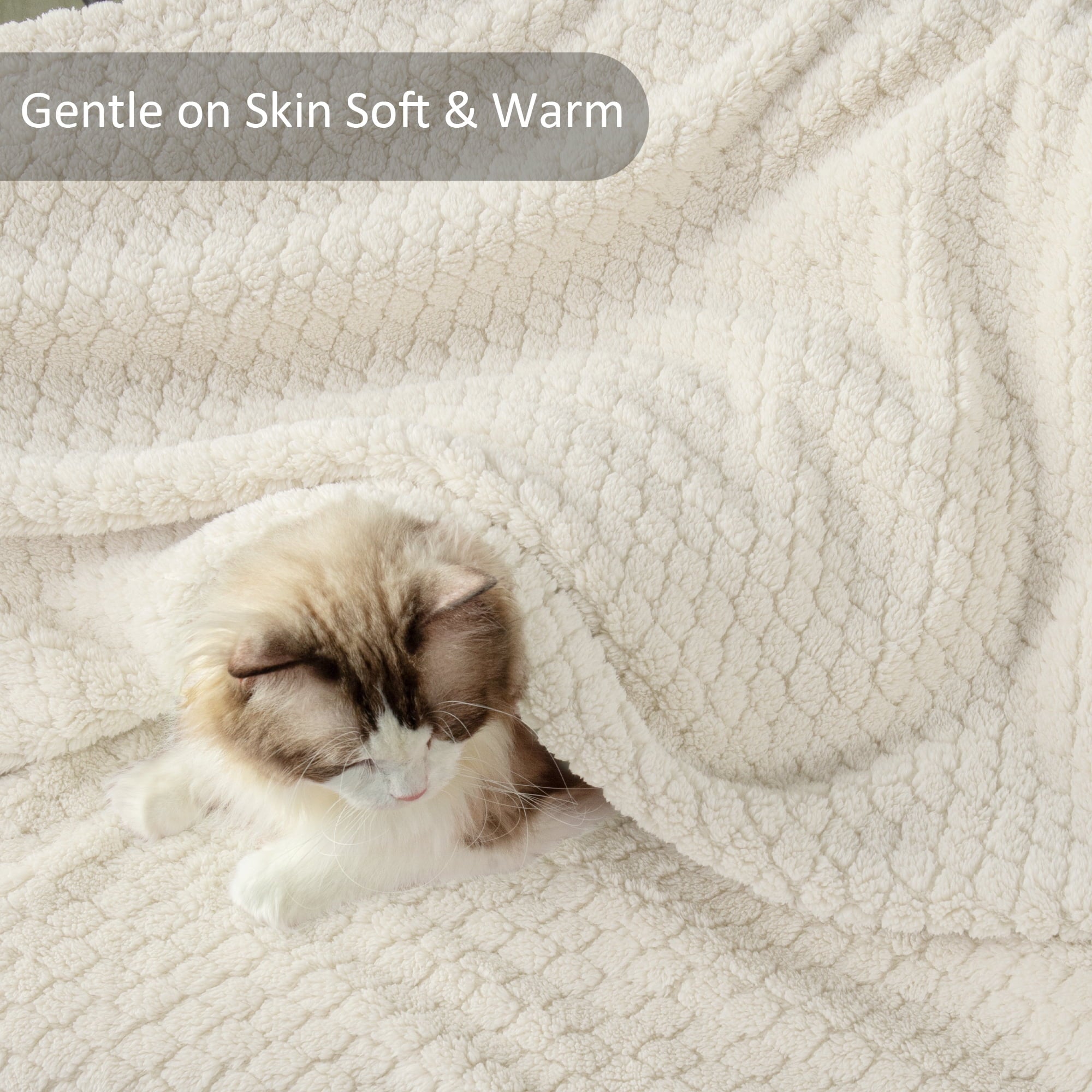 Super Soft Flannel Fleece Throw Blanket for Couch, Super Soft Jacquard Bed Blanket, Lightweight Fuzzy Warm for All Seasons, 50x60 Inches... - Luxury Knitted Decorative Throw Blanket with Fringes Detail