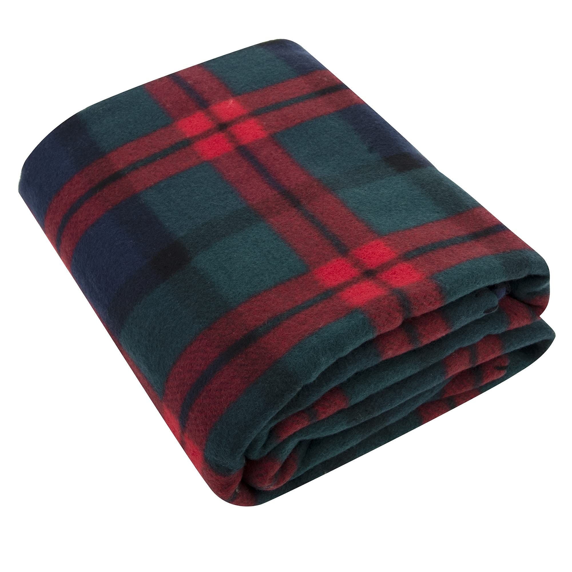 Reversible Sherpa Single Plaid Color 60"L x 50"W Fleece Throw Blanket for Fall, Winter, Spring, Summer, Men, Women, Children & Pets in ... - Super Soft Reversible Sherpa Flannel Blanket Detail