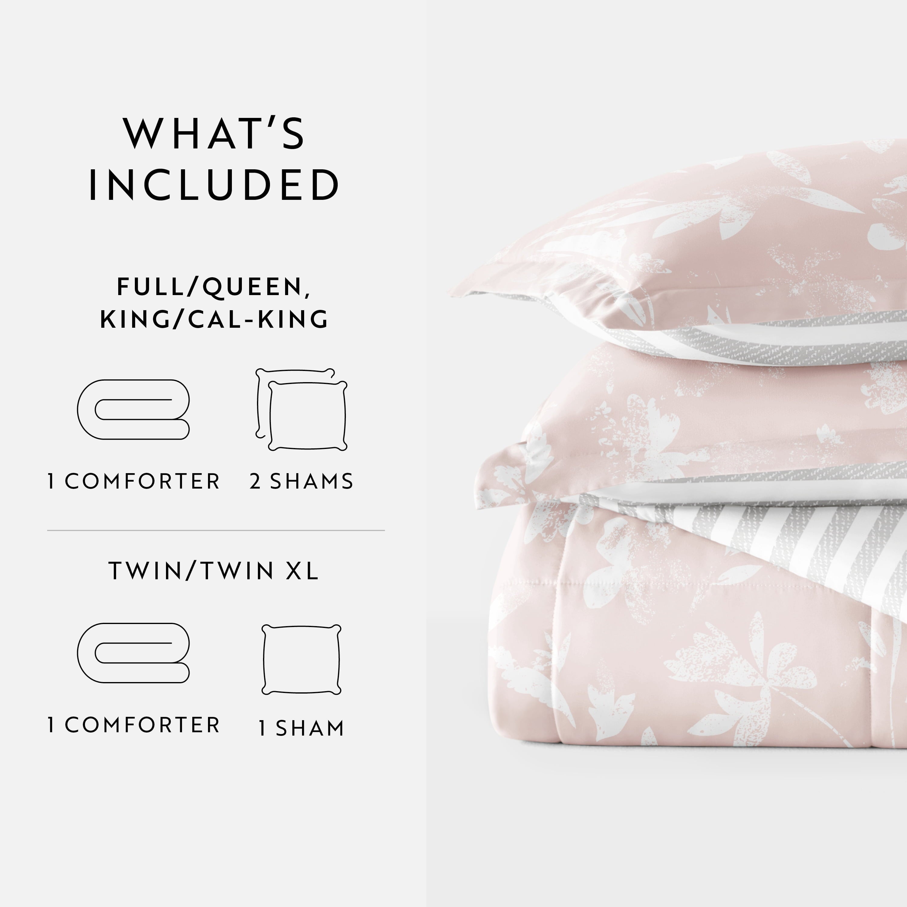 Hypoallergenic Cloud All Season Ultra Soft Comforter Set Lightweight Bedding in Pressed Flowers for Full/Queen Size - All-Season Down Alternative Comforter Insert Detail