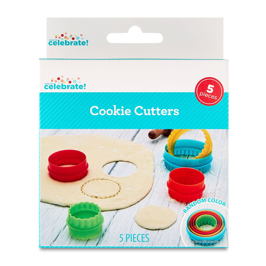 Multi-Functional Round Double-Sided Plastic Cookie Cutter Set, 5 Pieces - Multi-Functional Manual Food Chopper & Slicer Detail