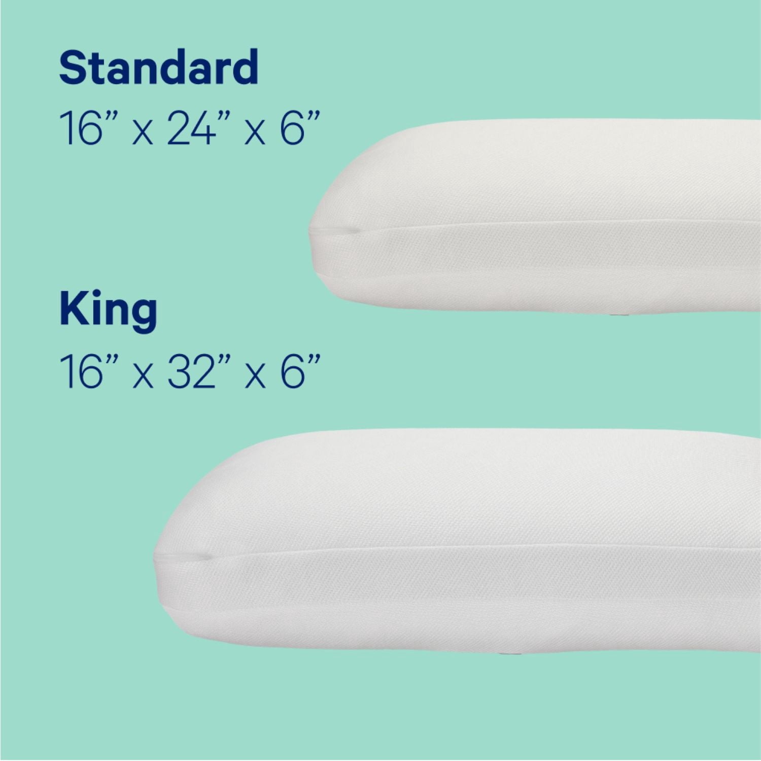 Ergonomic Memory Foam Essential Cooling Hybrid Pillow, Standard - Decorative Throw Pillow Cushion for Sofa & Bed Detail
