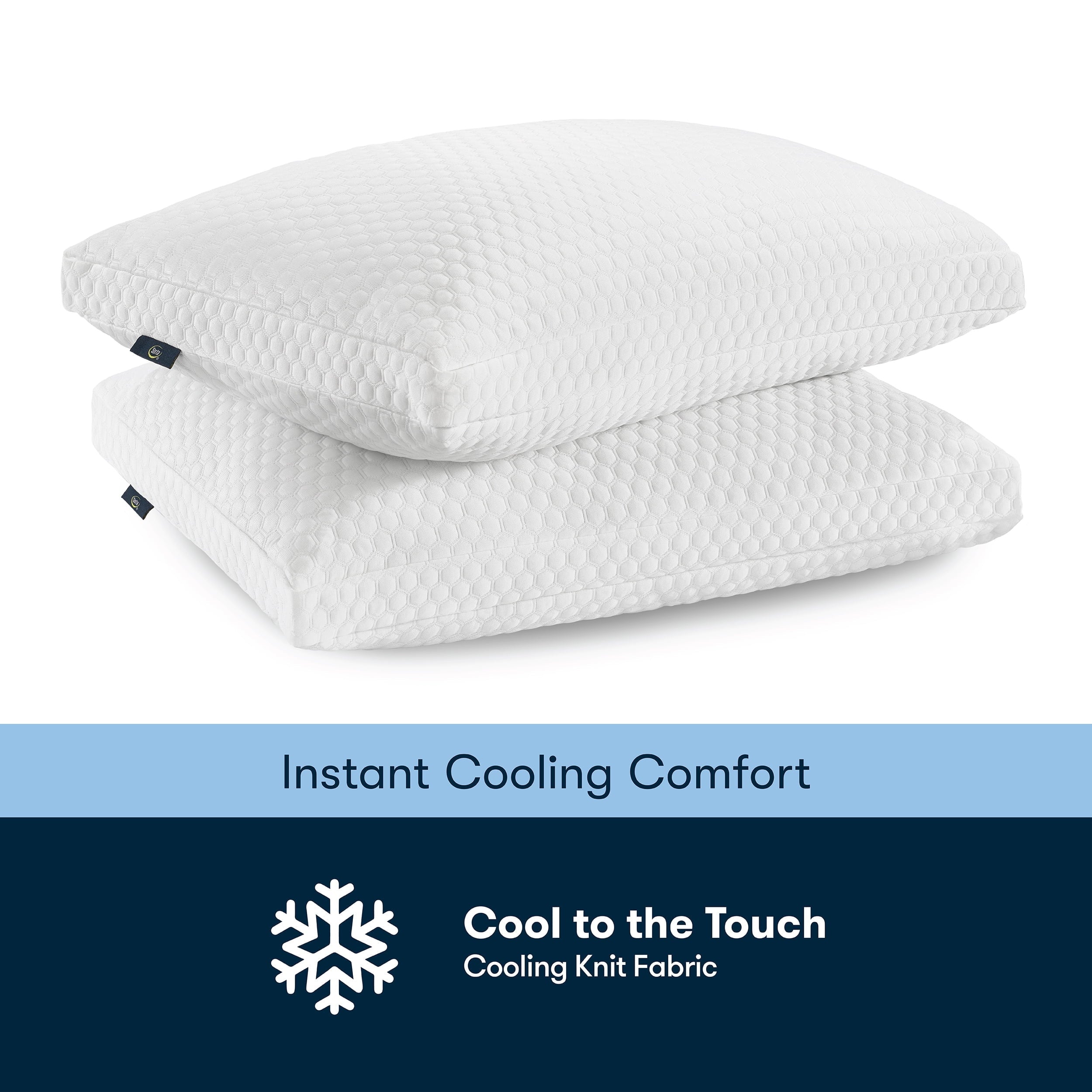 Fluffy Shredded Sleep Chill Standard/Queen Bed Pillow, Hypoallergenic Fill - Hotel Quality Plush Sleeping Pillows Detail