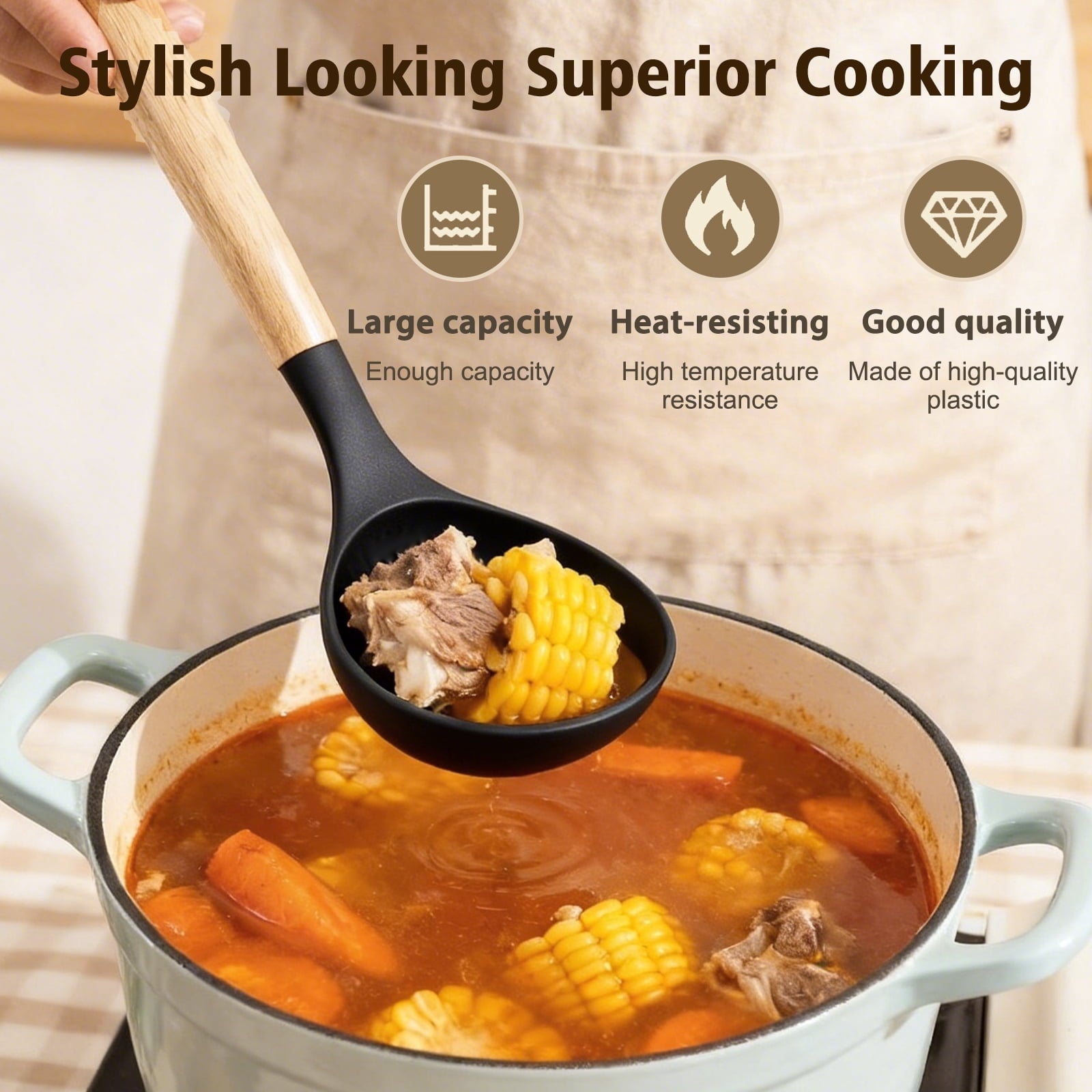Premium Silicone Silicone Cooking Utensils Set, Heat Resistant Kitchen Cooking Utensils Set, 12 PCS Handle Silicone Kitchen Gadgets Ut... - Durable Turner & Ladle Utensil Set for Home Chefs Detail