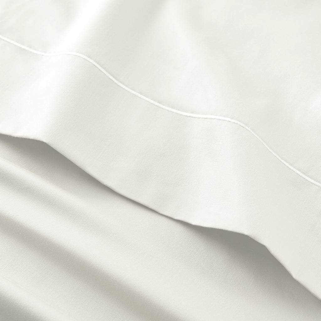 Premium Egyptian Cotton 4-Piece 400 Thread Count Vanilla Dream Performance Bed Sheet Set, King - Premium Ultra-Soft Pillowcase Pair for Sleeping Detail