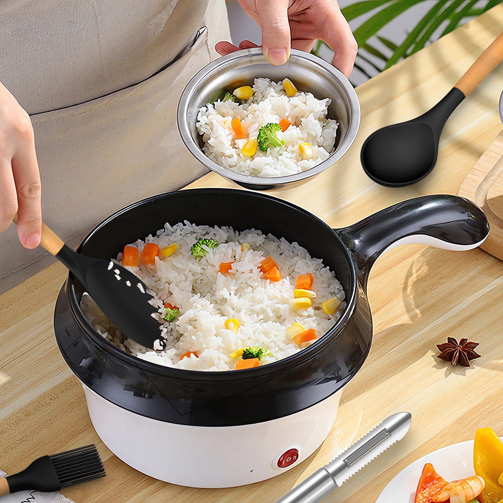 Chef-Quality Silicone Cooking Utensils Set - Silicone Kitchen Utensils for Cooking Wooden Handles, 446°F Heat Resistant Kitchen Ut... - Multi-Purpose Hand Tool for Daily Meal Prep Detail