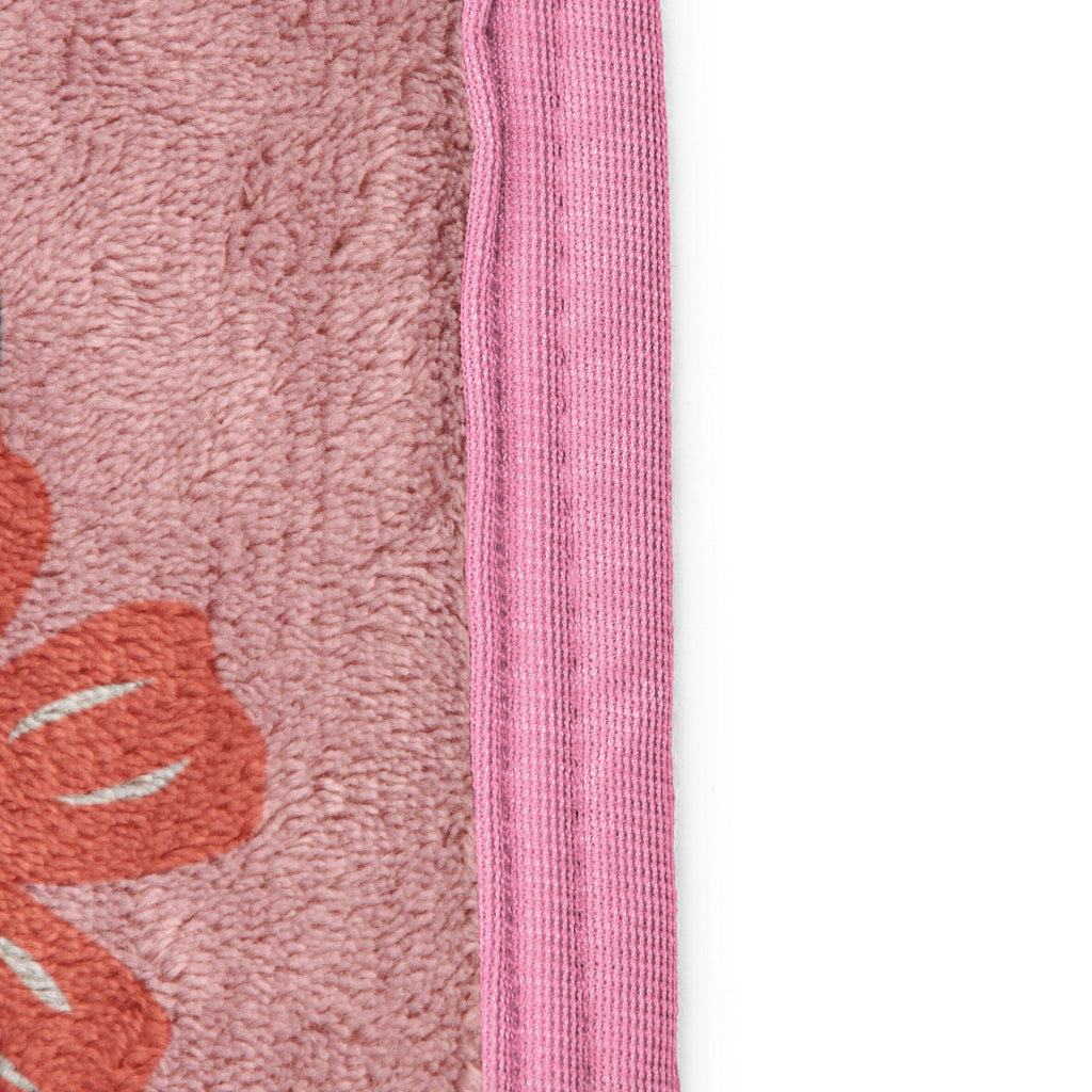 Decorative Knitted Floral Grace 46 x 60 Coral Fleece Kids Throw Blanket - Soft Bedding Accessories - Cozy Fleece Throw Blanket for Couch & Bed Detail