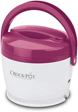 Self-Heating Crock-Pot Lunch Crock Portable Food Warmer 20oz – Pink S03U - Leak-Proof Heated Bento Box Lunch Warmer - Pink