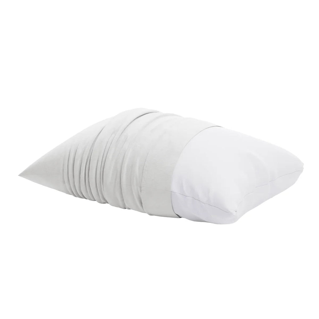 Fluffy Shredded Huggable Support Bed Pillow, Standard- Soft Velvety Cover, Squishable Comfort (2 Count) - Hotel Quality Plush Sleeping Pillows Detail