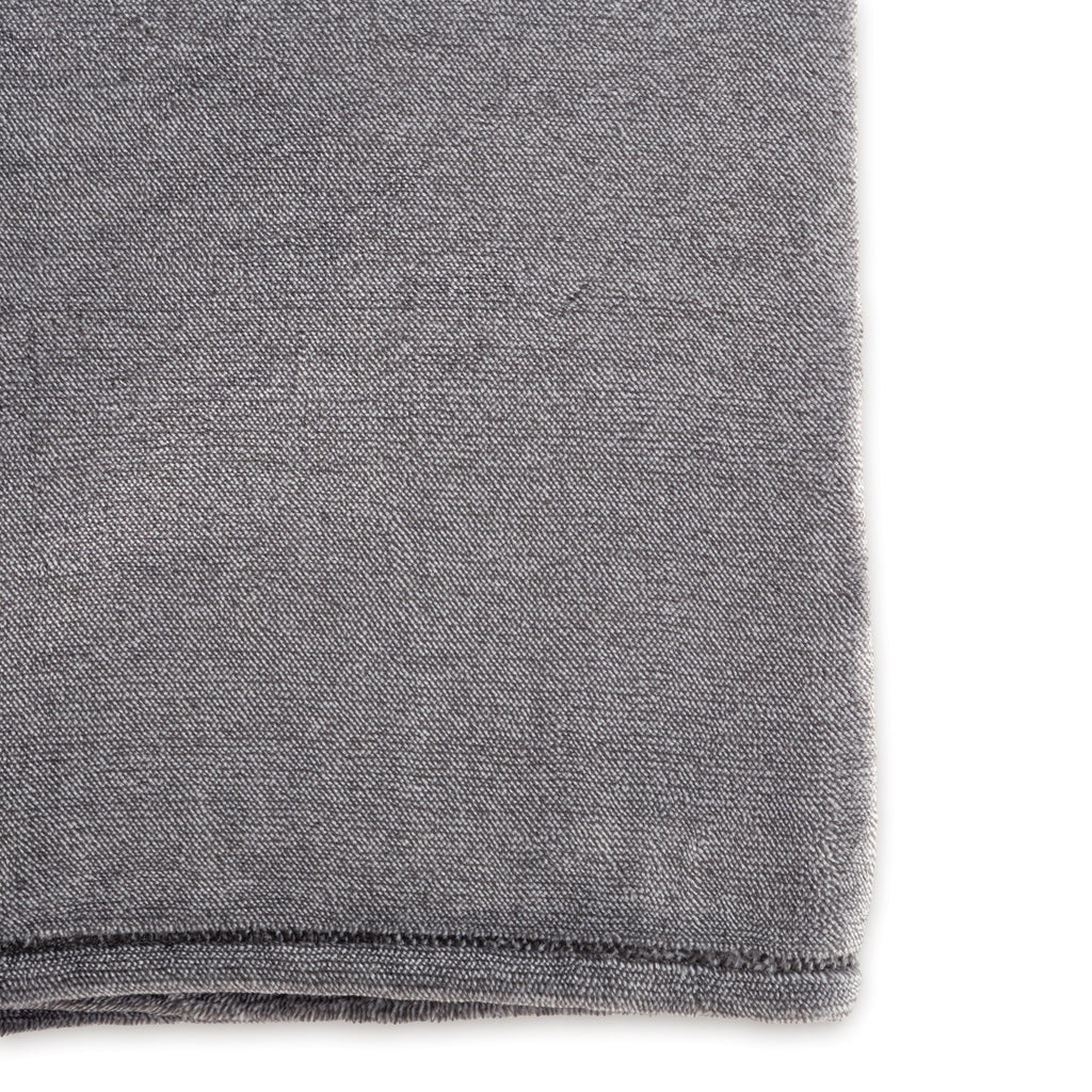Reversible Sherpa Plush Heathered Soft Oversized Throw Blanket, Gray - Lightweight Plush Warm Blanket for All Seasons Detail