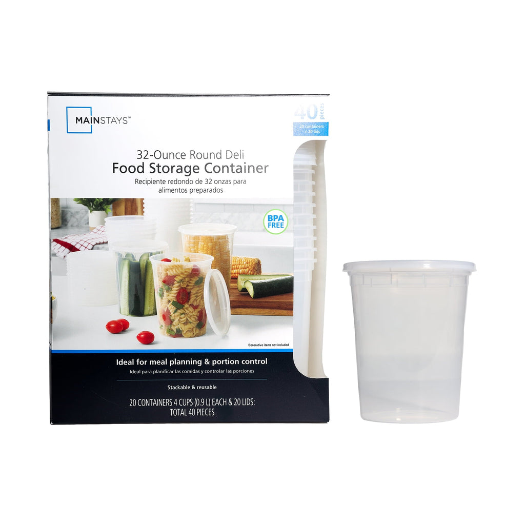 Sweet Treat Shaped 40 Piece 32oz Plastic Deli Container, Ideal Use for Meal Prep and Batch Cooking - Deliciously Soft Cupcake Sensory Glob - Default Title