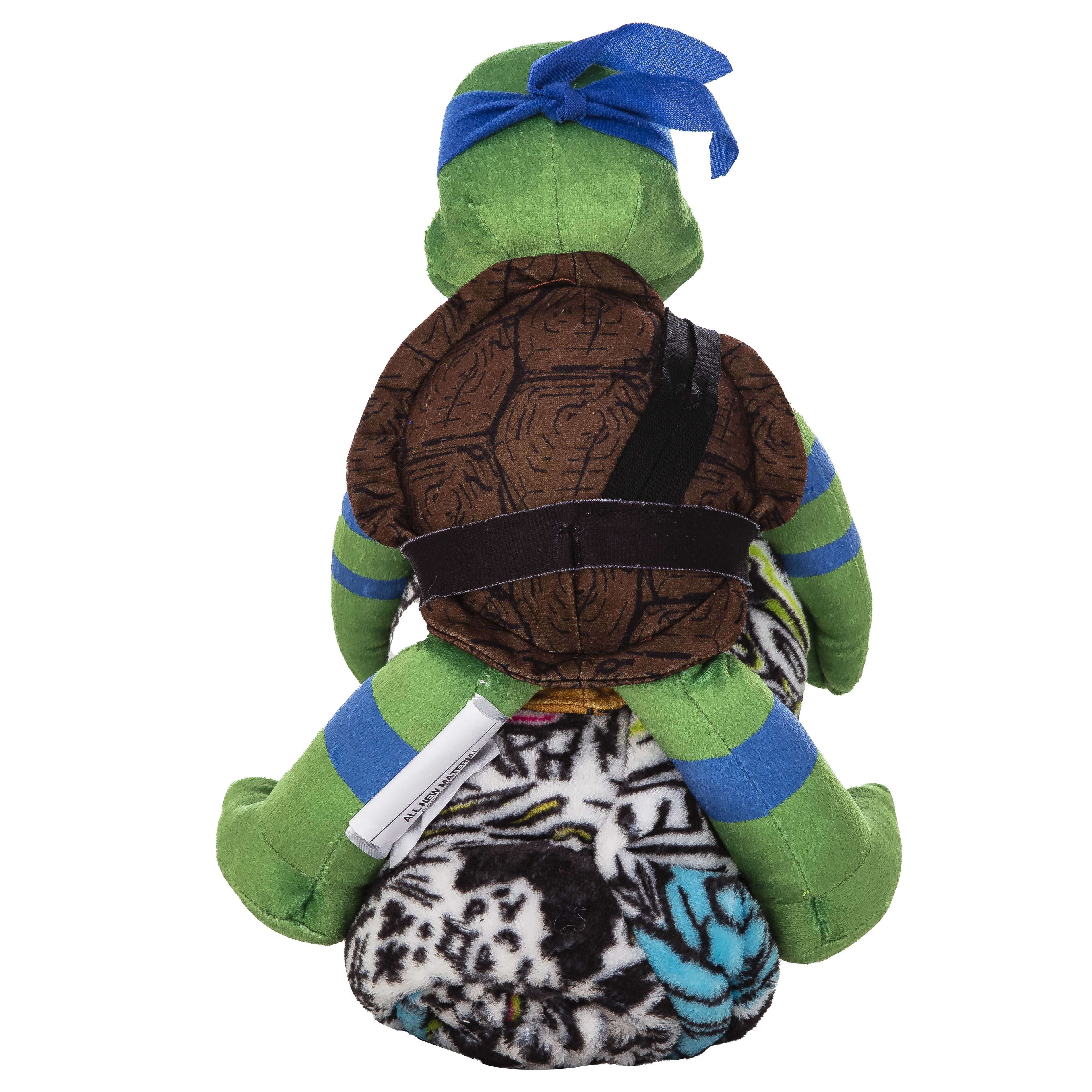 Super Soft Flannel Teenage Mutant Tutles Sketched Out Kids Silk Touch Throw Blanket with Plush Hugger – Ultra Soft Plush Character Pillo... - Super Soft Reversible Sherpa Flannel Blanket Detail