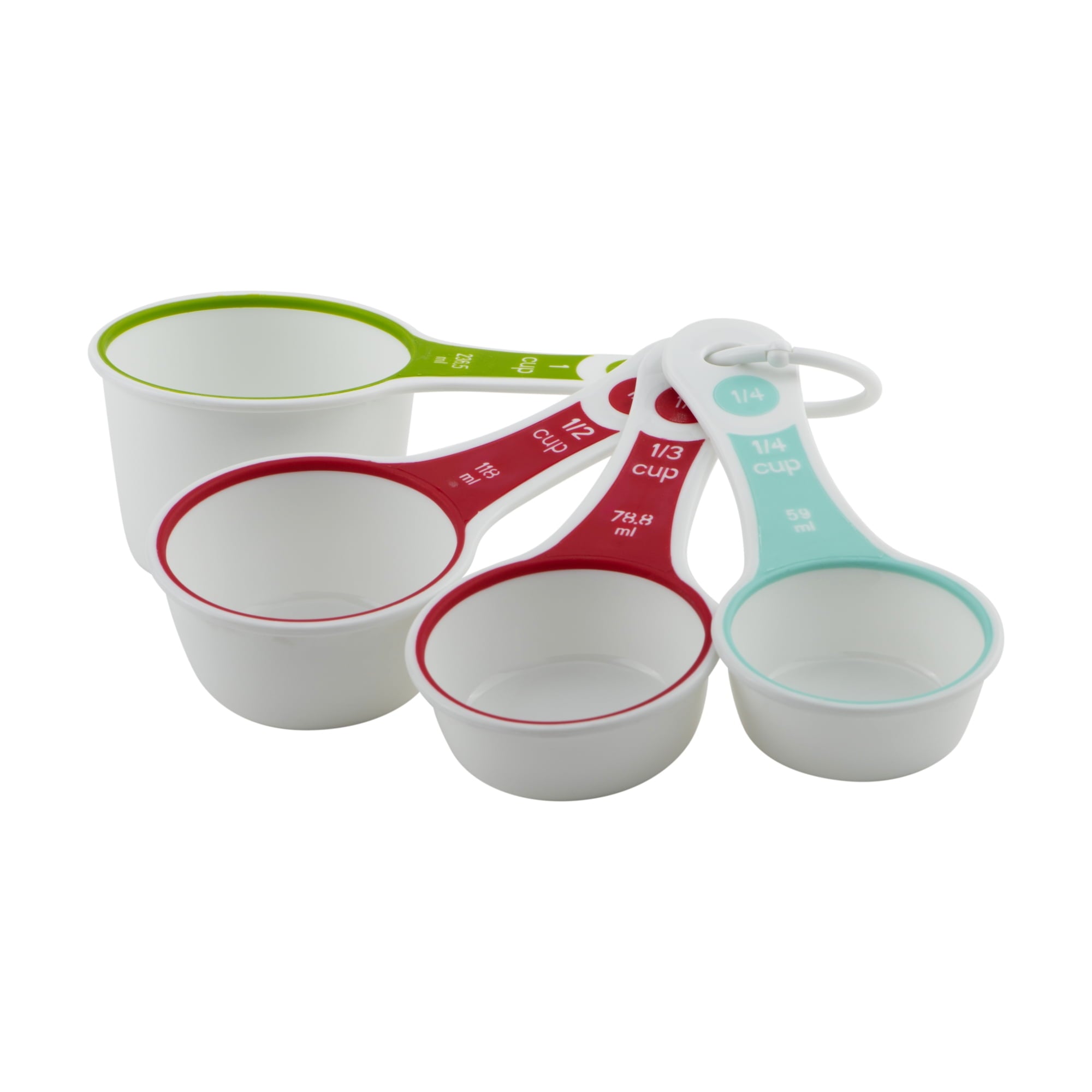 Time-Saving (3 pack) 4-Piece Measuring Cups Set, Multicolor - Premium Stainless Steel Garlic Presser & Peeler Detail