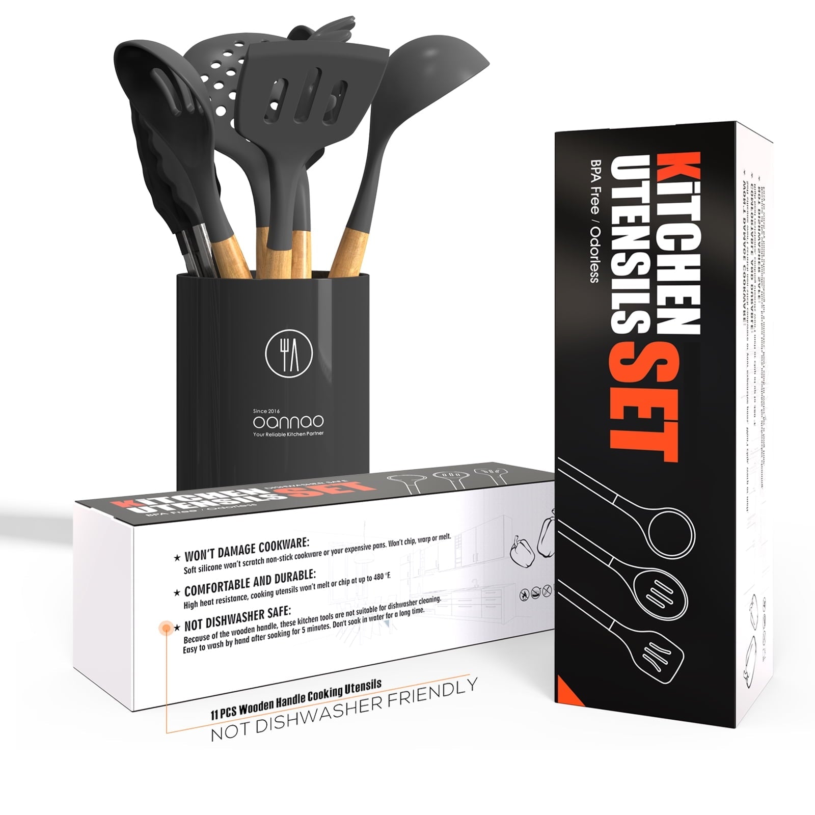 Heavy Duty Silicone Cooking Utensils Set - 446°F Heat Resistant Silicone Kitchen Utensils for Cooking,Kitchen Utensil Spatula Se... - Heavy Duty Stainless Steel Kitchen Shears Detail