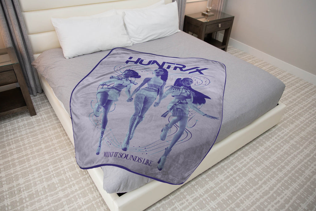 Reversible Sherpa This Is What It Sounds Like Silk Touch Throw Blanket, 46x60 - Super Soft Reversible Sherpa Flannel Blanket Detail