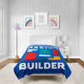 Lightweight Warm Master Builder Kids Blue Silk Touch Throw Blanket 62" x 90" Ultra-Soft and Cozy - Luxury Knitted Decorative Throw Blanket with Fringes - Default Title