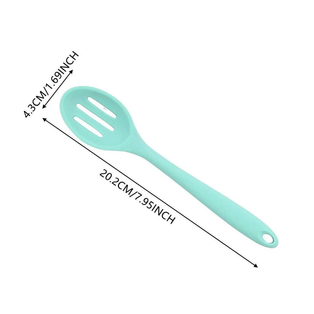 Heat-Resistant Silicone Slotted Spoon, High Heat Resistant Silicone Cooking Spoon, 2Pcs Nonstick Silicone Mixing Spoon, Durable Kitc... - Heat-Resistant Silicone Cooking Spatula Turner Detail