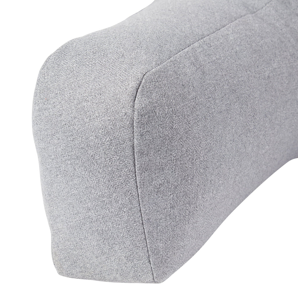 Fluffy Shredded Jumbo Cement Gray Polyester Bed Rest Pillow - Hotel Quality Plush Sleeping Pillows Detail