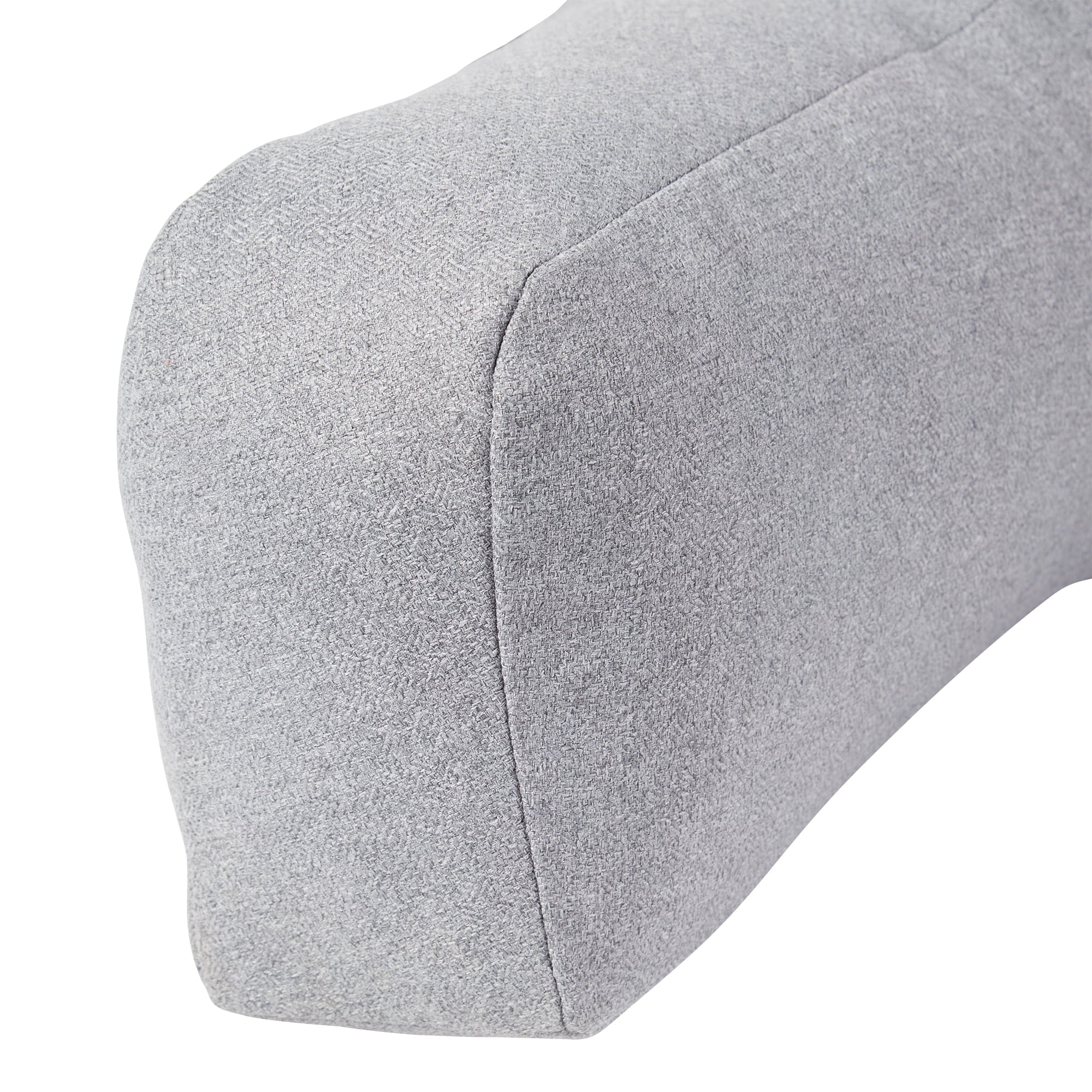 Fluffy Shredded Jumbo Cement Gray Polyester Bed Rest Pillow - Hotel Quality Plush Sleeping Pillows Detail