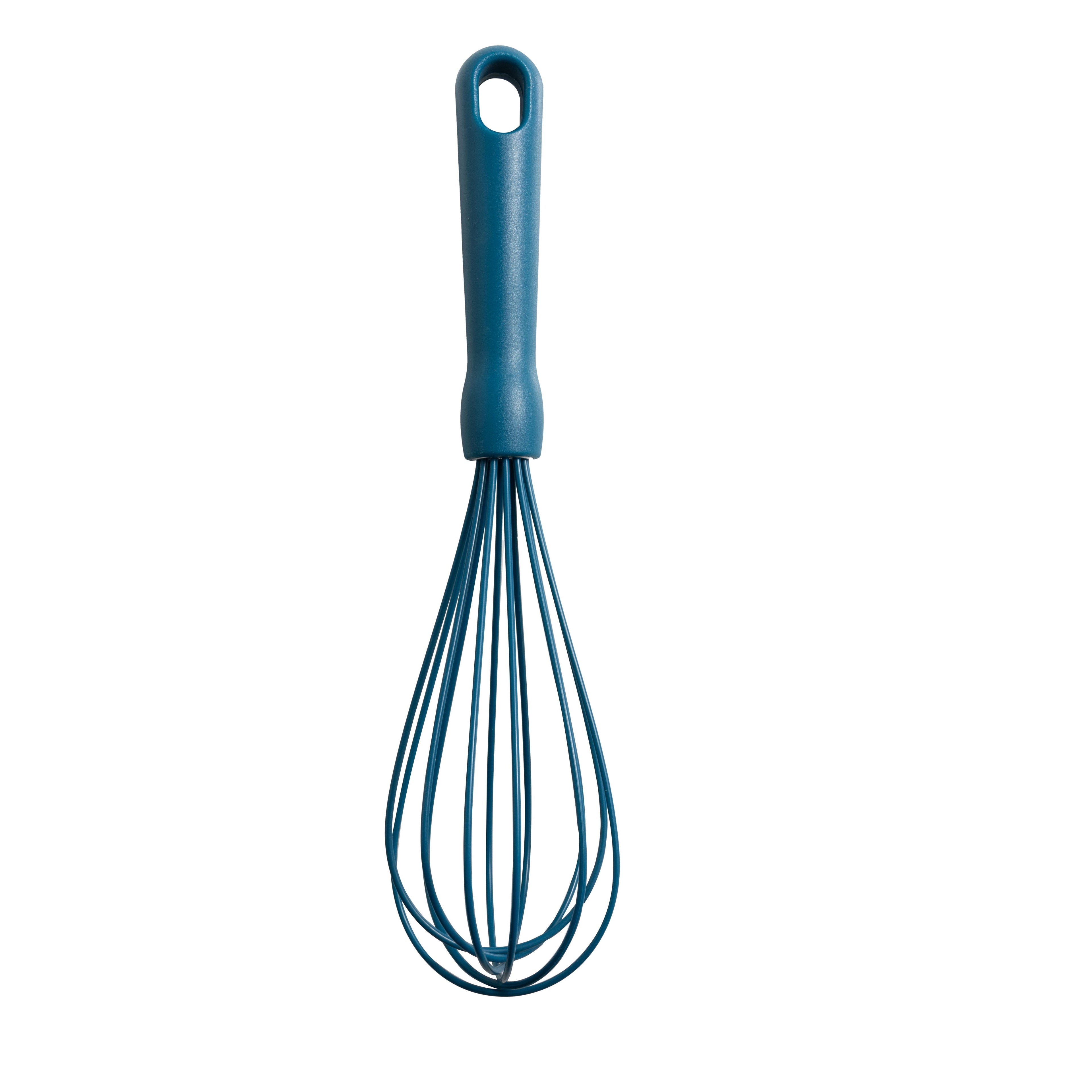 Ergonomic Manual 3-Piece Silicone Whisk Set, 10.5"/10.4"/9.6" L, Blue Color - Kitchen Gadget Tool for Quick Food Prep Detail