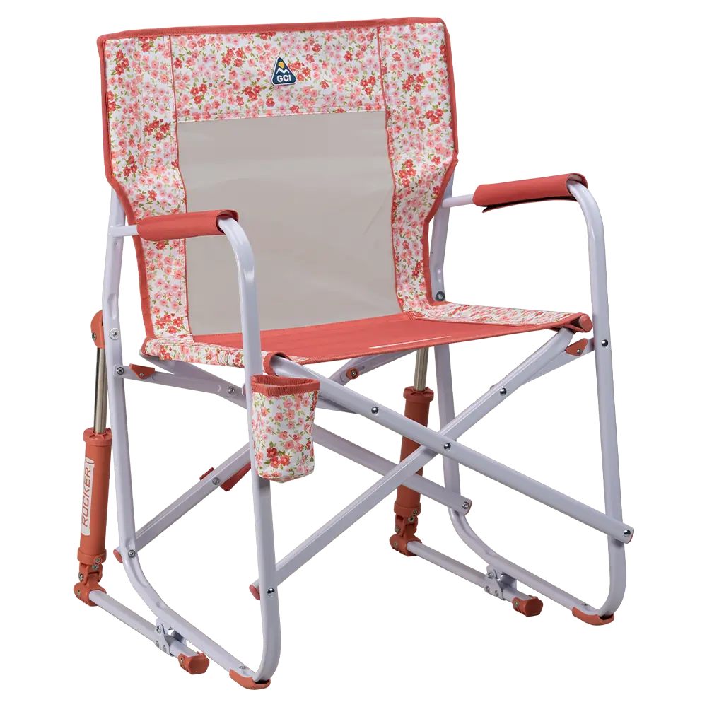Smooth Motion Freestyle Rocker - Choice 711 - RoadTrip Rocker Smooth Motion Camp Chair - Pink Sundress