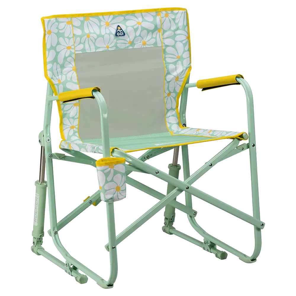 Smooth Motion Freestyle Rocker - Choice 711 - RoadTrip Rocker Smooth Motion Camp Chair - Green/Yellow