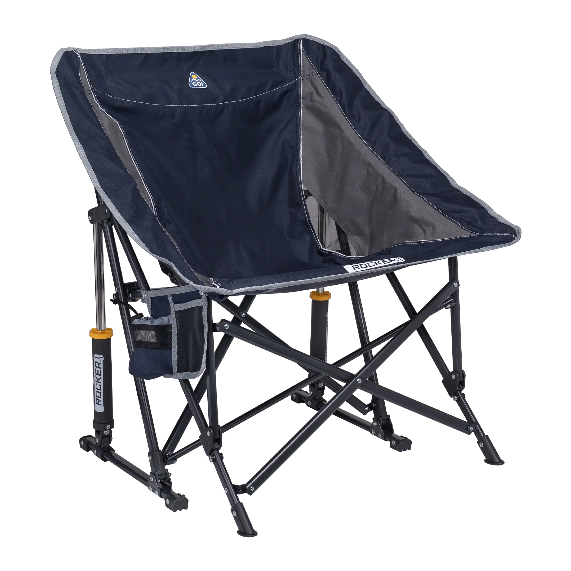 Smooth Motion Pod Rocker - Choice 933 - Patented Spring-Action Rocking Chair for Camping - Indigo