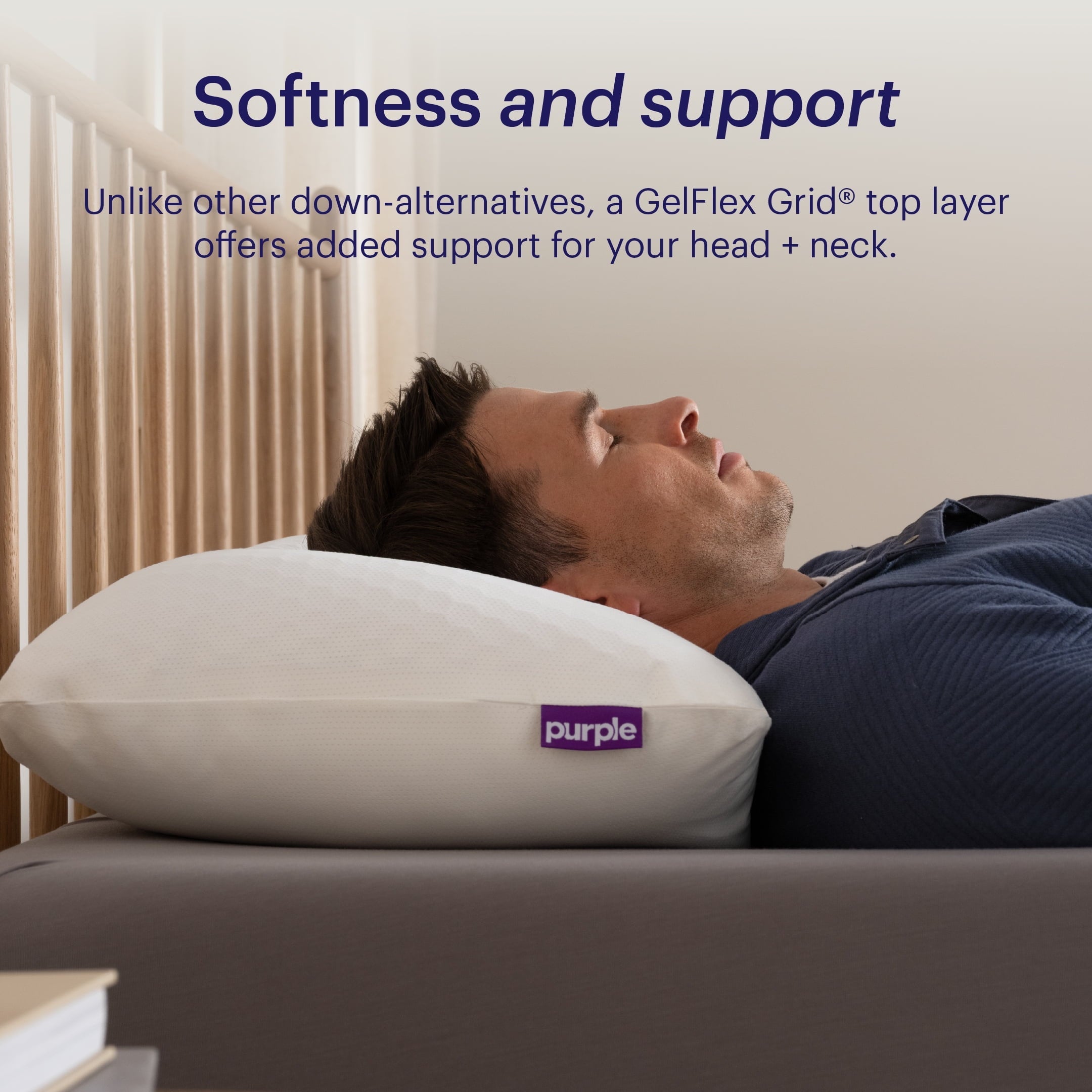 Decorative Plump GridCloud Pillow, Honeycomb Gelflex Top Layer, Hypoallergenic, Down - Alternative - Orthopedic Shredded Foam Bed Pillow Set Detail