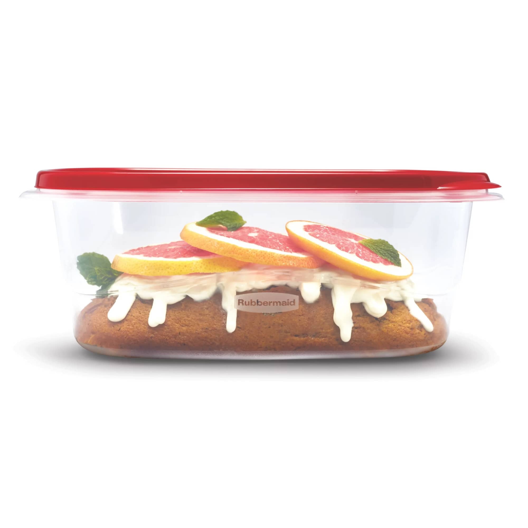 Deliciously Squishy 8 Cups, 2 Packs, Red, Plastic Deep Rectangle Food Storage Containers - Squishy Dohnut Sweet Treat Shaped Stress Toy Detail