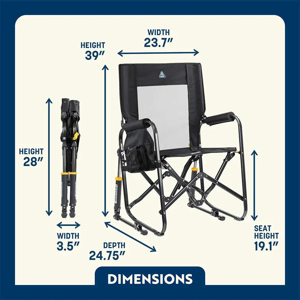 Patented Spring-Action Stowaway Rocker - Choice 794 - Heavy-Duty Kickback Rocker with Beverage Holder Detail