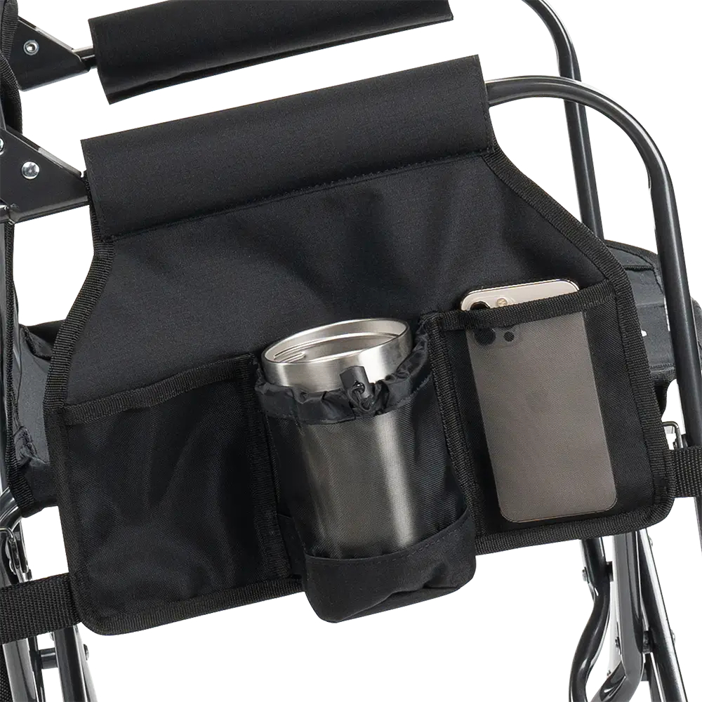 Patented Spring-Action Stowaway Rocker - Choice 794 - Heavy-Duty Kickback Rocker with Beverage Holder Detail