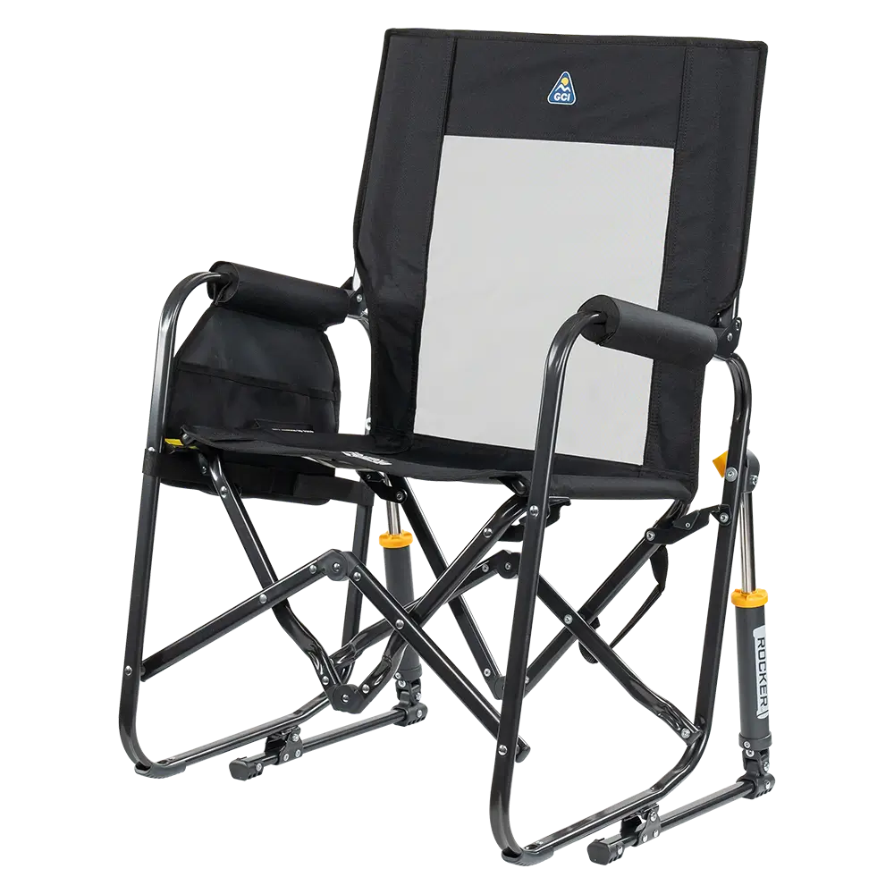 Patented Spring-Action Stowaway Rocker - Choice 794 - Heavy-Duty Kickback Rocker with Beverage Holder Detail