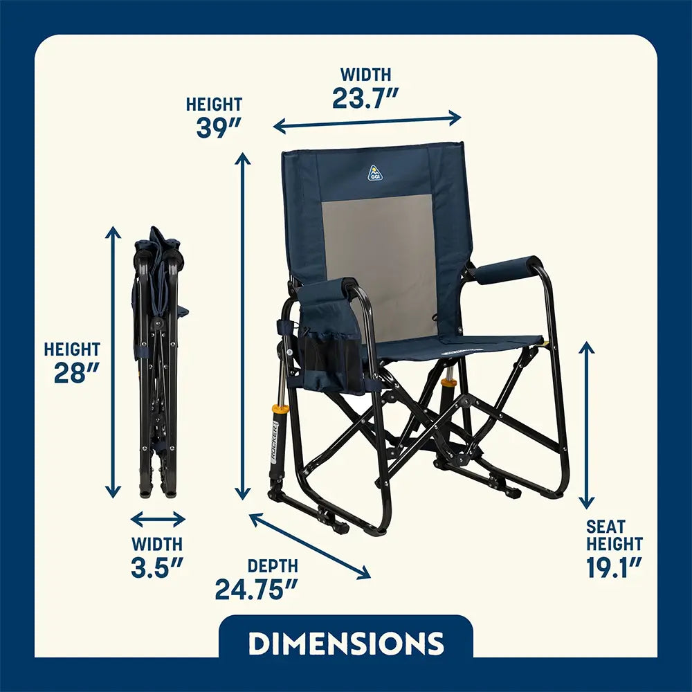 Patented Spring-Action Stowaway Rocker - Choice 794 - Heavy-Duty Kickback Rocker with Beverage Holder Detail