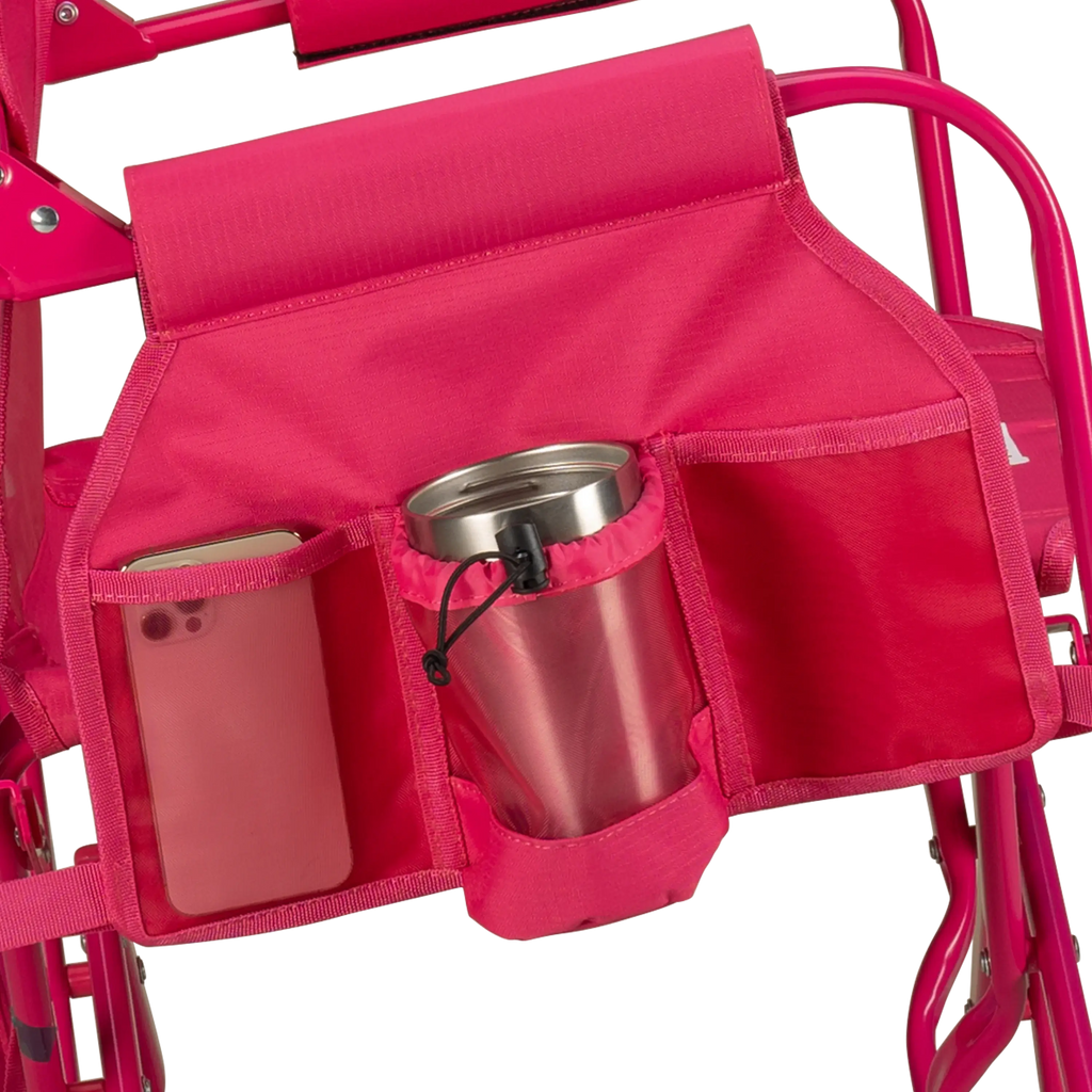 Patented Spring-Action Stowaway Rocker - Choice 794 - Heavy-Duty Kickback Rocker with Beverage Holder Detail