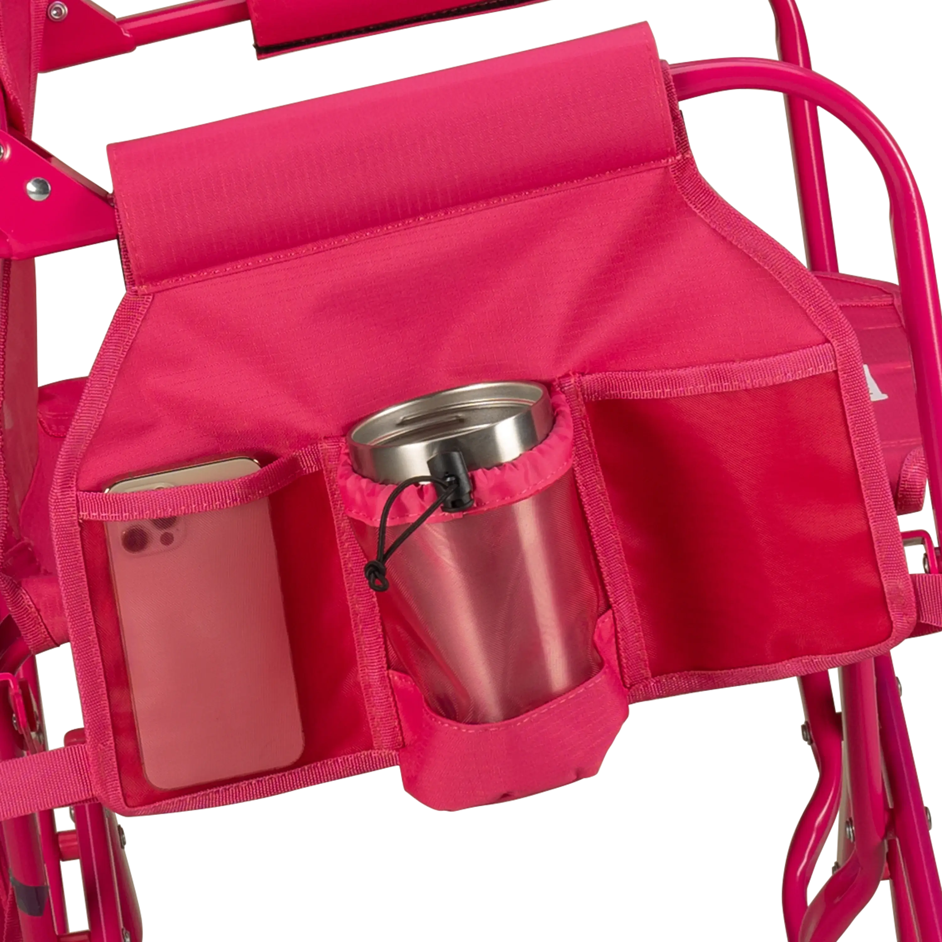 Patented Spring-Action Stowaway Rocker - Choice 794 - Heavy-Duty Kickback Rocker with Beverage Holder Detail
