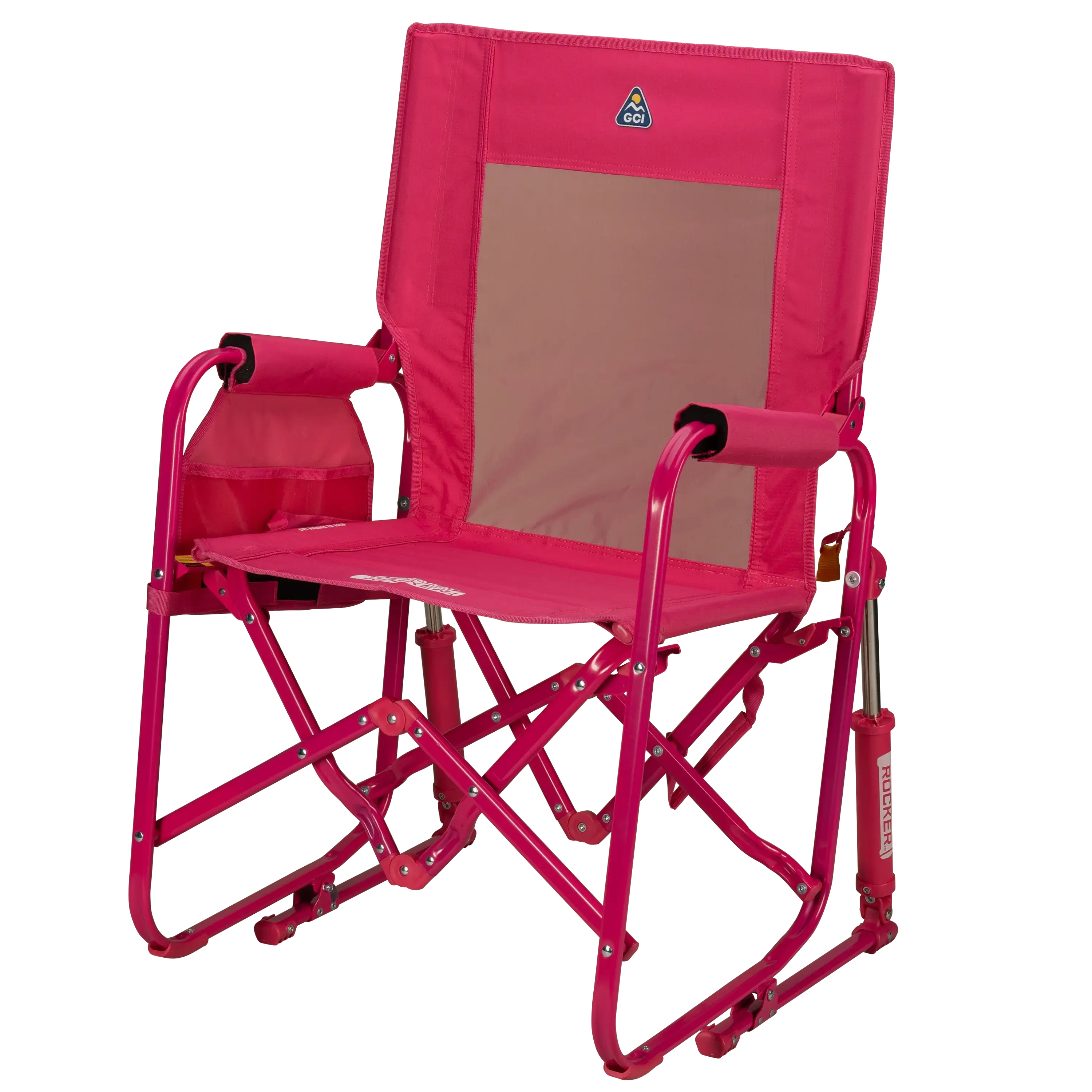 Patented Spring-Action Stowaway Rocker - Choice 794 - Heavy-Duty Kickback Rocker with Beverage Holder Detail