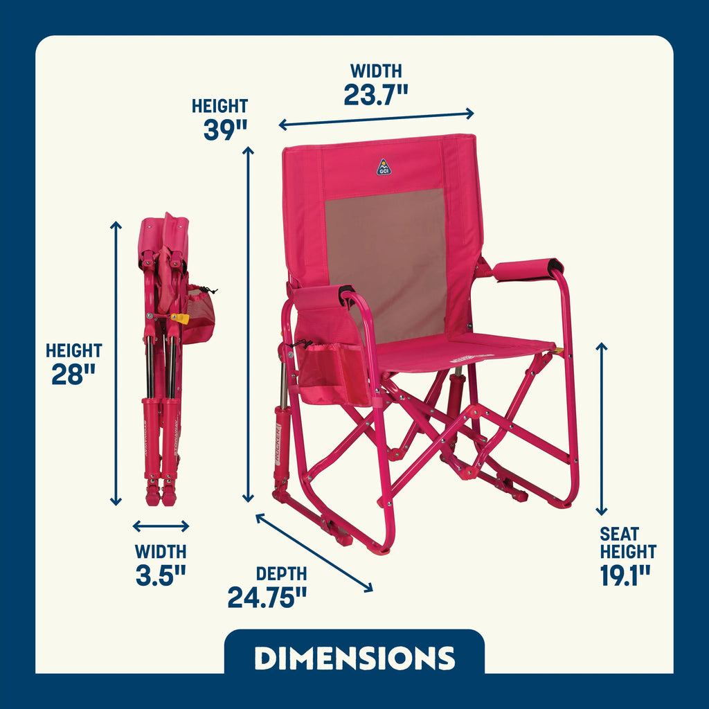 Patented Spring-Action Stowaway Rocker - Choice 794 - Heavy-Duty Kickback Rocker with Beverage Holder Detail