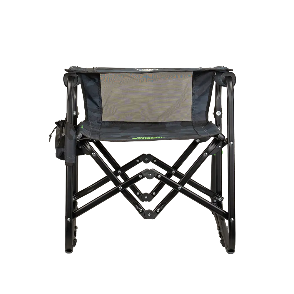 Patented Spring-Action Stowaway Rocker - Choice 794 - Heavy-Duty Kickback Rocker with Beverage Holder Detail