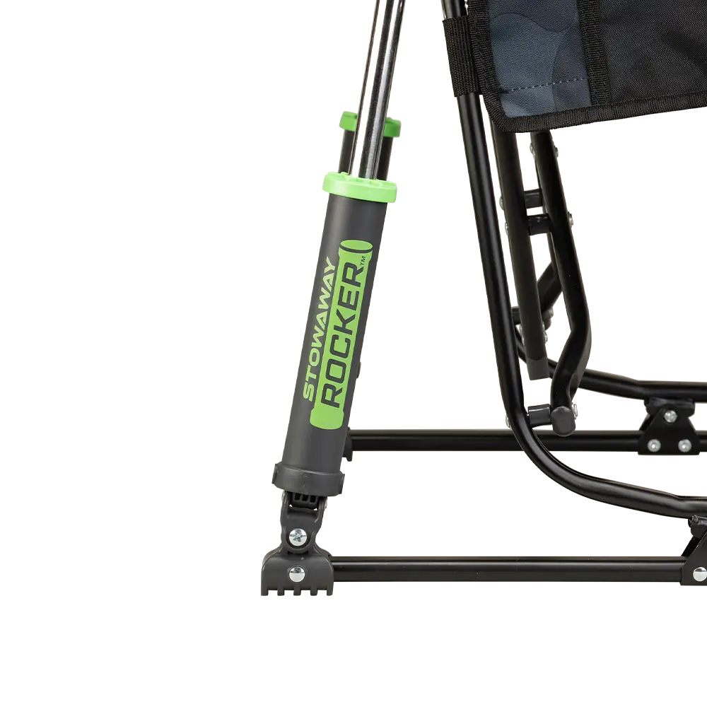 Patented Spring-Action Stowaway Rocker - Choice 794 - Heavy-Duty Kickback Rocker with Beverage Holder Detail