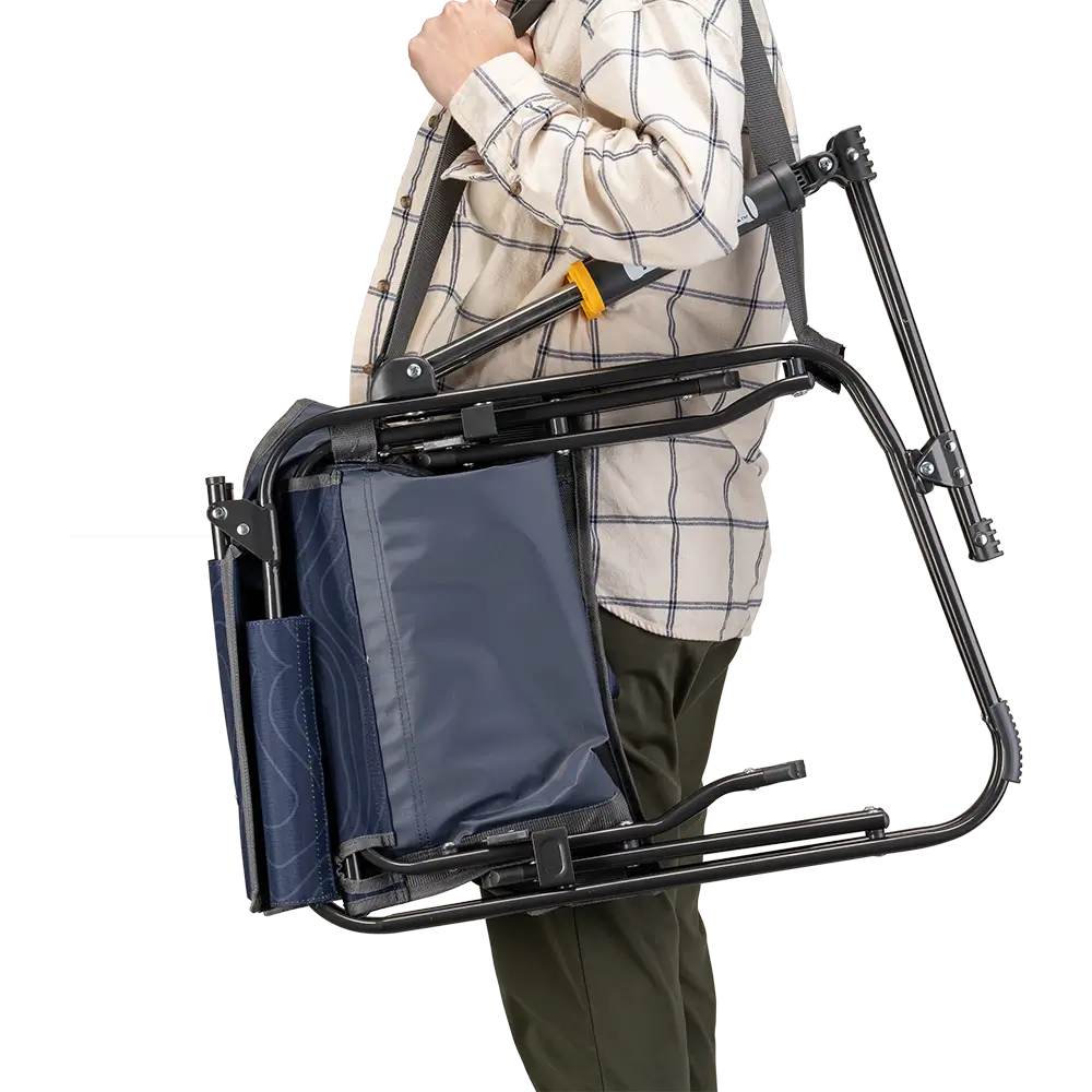 Patented Spring-Action Stowaway Rocker - Choice 794 - Heavy-Duty Kickback Rocker with Beverage Holder Detail