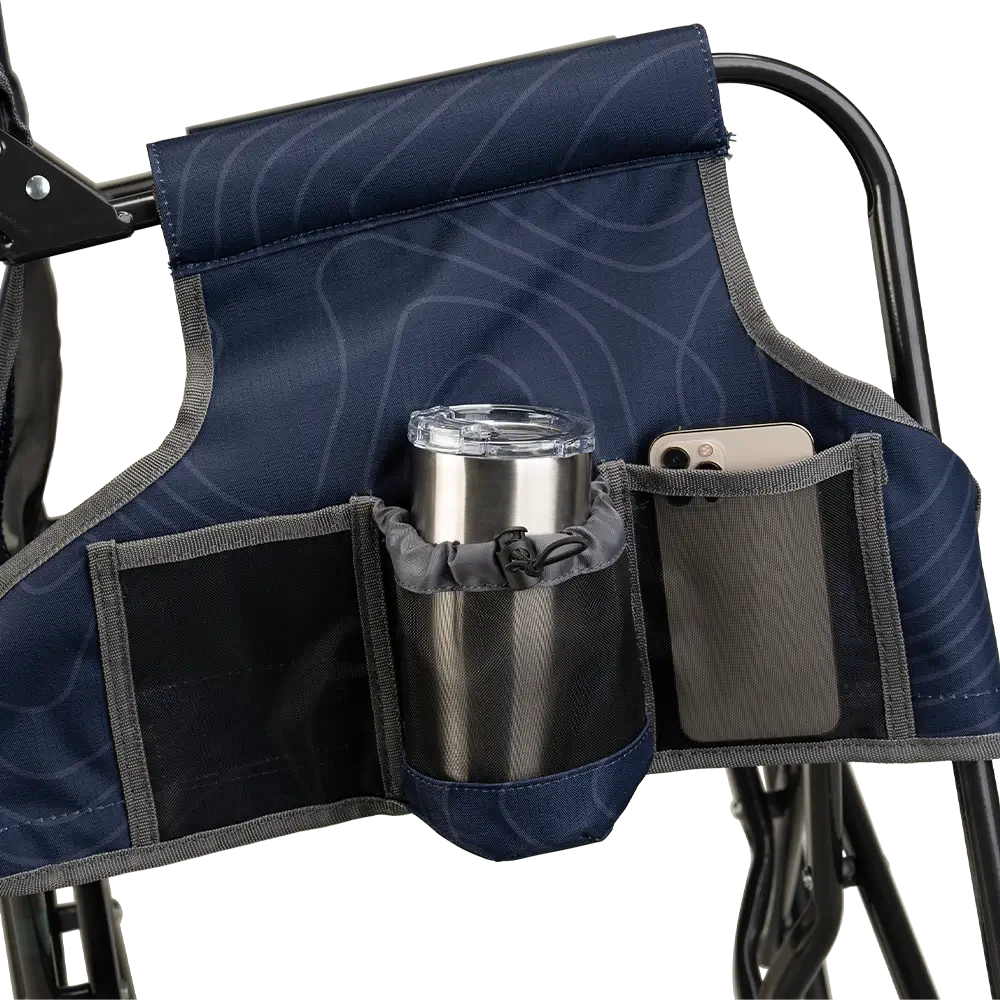 Patented Spring-Action Stowaway Rocker - Choice 794 - Heavy-Duty Kickback Rocker with Beverage Holder Detail