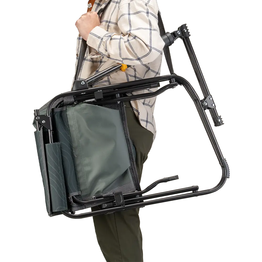Patented Spring-Action Stowaway Rocker - Choice 794 - Heavy-Duty Kickback Rocker with Beverage Holder Detail
